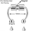 Anel de nariz de septo magnético Fake Septing Piercing Horseshoe Aço inoxidável clipe não piercing nos anéis do nariz por atacado