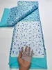 African Lace Fabric 2022 Hoogwaardige Franse mesh kant Materiaal met pailletten Nigeriaanse veters stoffen voor trouwjurk naaien