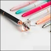 Canetas esferográficas que escrevem suprimentos de escritório Escola comercial Crystal Glass Kawaii Pen Big Gem Ball com Large Diamond Fashion Rodty