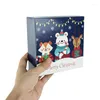 Подарочная упаковка 5pcs Cartoon Cookie Boxes Animal Elk Bear Santa Claus Рождественская коробка Merry Goodie Упаковка для HomeGift