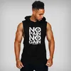 Palestre di marca Abbigliamento Uomo Bodybuilding Canotta con cappuccio Canotta in cotone senza maniche Felpa Fitness Allenamento Abbigliamento sportivo Top Uomo W220409