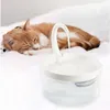 2L Cat Water Fountain LED Blue Light USB Powered Automatic Dispenser Feeder Drink Filter For s Drinking 220323
