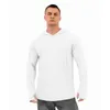 Men's Hoodies & Sweatshirts Men's Solid Color Summer Long Sleeve Hooded Sun Protection Clothes Loose T-shirtMen's