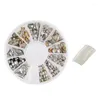 Nagelgel 500 st akryl False Artificial Tips Art 1 Box Manicure 3D Decorations Wheel Prud22