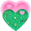Baking Moulds Shiny Love Heart Shape Silicone Molds Keychain Epoxy Resin Mold DIY Craft Pendant Necklace Jewelry Chocolate Fondant MouldBaki