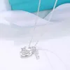 Love Key Key Heart Alassato Diamond Cionclace S925 Sterling Silver Love Necklace Light Luxury Niche Design Necklace Regalo di compleanno di San Valentino G220713