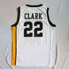 Колледж NCAA Айова Ястребиной Джерси баскетбол Caitlin Clark Size S-3XL все сшитые вышивка White Yellow296y