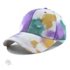 Tie-dyed Ponytail Baseball Caps Cotton Fashion Casual Ball Cap Summer Sunshade Trucker Hat Wholesale Snapback Peaked Hats Ponycap Outdoor Cycling Sports B8254