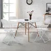 US STOCK 4-Pack Folding Plastic Chairs Portable Chair with Metal Frame Wedding Party Commercial Chairs White Beach Garden Park Supplies sxjun7