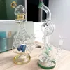 Giallo 16 pollici di vetro spesso acqua Bong narghilè primavera tubi olio Dab Rigs fumatori Shisha con giunto femmina 14mm