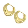 Hoop & Huggie 18K Gold Plated Luxury Quality Earrings For Women 2022 Ladies Classic Oval Circle Christmas Gift Female Jewelry220z