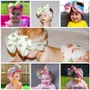 Insuropeiska och amerikanska barn Hårtillbehör DIY Cloth bred hårband Baby huvudbonad Kids Headband Printing Big Bow Head Flower