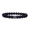 Moda Braccialetti in pietra naturale Uomo Cilindro energetico Braccialetti curativi in ematite per donne Preghiera Reiki Fascino Gioielli Regalo Pulsera