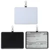 Sublimation Badge Holder Sundries Premium Leather ID Holder för Office School ID Kreditkort Drivrutin Licens7679110