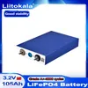 4PCS LiitokalaグレードA新しい3.2V 100AH 105Ah LiFePO4電池セル12V 24V電気RVゴルフ車屋外太陽エネルギー充電式