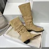 2022 Kvinnor Stövlar Autumn och Winter Boots Martin Desert Boot Winter Boots Cashmere Stems 100% Real Leather 5Color Medal Heavy Duty Sules No398