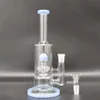 8.7in Blue Glass Bong Hookh Bong Szklany Rura Wodna Grube Zlewki Bongs 14mm Swaw