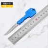 7 färger nyckelform mini folding kniv utomhus sabel fickfruktkniv multifunktionell nyckelring knivar schweiziska självdefenskniv ou8901297