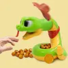 전기 무기 스네이크 장난감 트릭 동물 어린이 재미있는 멀티 플레이어 파티 게임을 물고 방울뱀 가족 대화식 장난감 재미있는 선물 220516