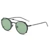 Sunglasses Clip Fold Polarized Punk Metal Round Double Layer Detachable Lens Sun Glasses UV400 For Men Women Fishing DrivingSungla4748100