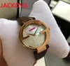 Dos puntadas en forma de G para mujer y hombre, relojes de 37 mm, movimiento de cuarzo japonés, reloj de tiempo masculino, reloj de pulsera de cuero genuino con espejo de cristal importado, Relojes De Marca Mujer