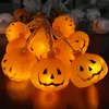 Strängar 10LEDS 20LEDS 30LEDS Halloween Pumpkin Light String Battery Powered Diy Hanging Holiday Party Decored Stringled LED