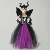 Speciale gelegenheden Carnival Party Witch verkleed Halloween Child Vampirina Kostuum Maskerade Gothic Royal Dark Queen Black Devil TuLle Tutu 220826