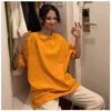 Oversized Tee Shirt 7 Solid Color Basic T-shirt Casual Harajuku Letnie Długie Białe Czarne Topy Koreański Hipster White T 220402