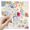 50pcs çiçek çıkartma karikatür grafiti diy bebek scrapbooking bagaj günlüğü telefon dizüstü dekor su geçirmez kitap albüm çocuk çıkartmaları g6125320