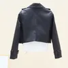 Koreanische SingleButton Schlanke Weiche Faux PU Leder Jacke Frauen Lila Kurzen Mantel Frühling Langarm Straße Biker Jacke Weibliche 220815