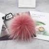 Luxus Br5 cm Echtpelz Ball Pom Poms Fell Pompon Ball Hohe Qualität Schlüsselbund Schlüsselanhänger Metall Ring Anhänger Für Frauen F281 220516