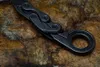 Y-Start Mechanical Claw Survival Rescue Knives Karambit CS Go Cutter D2 Blade 1つの固体スチールハンドルKydexシース