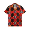 2022gg erkek Casual Gömlek Kısa Kollu Gömlek G Plaj Tarzı Dikiş Renkli Klasik İş T-shirt Düğme Yaka Slim Fit Shir