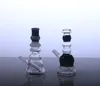 två funktioner 4 tums mini glas dab oljeriggar bubbler bong vattenrör 10mm WYK-003(MINI) bärbar lätt att bära med