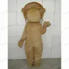 Halloween Brown Lion Mascot Costume Top Quality Animal Theme Character Carnival Adult Size Fursuit Jul Födelsedagsfestklänning