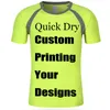 Print Name Embroidery Digital Print CrossFit Outdoor 100% Poly Perspiration Custom Cycling Quicy Dry Tees Jersey T shirts 220607