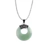 Pendant Necklaces Carnelian Round Shape Natural Green Aventurine Howlite Tiger Eye Statement Necklace Men JewelryPendant