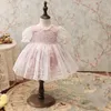 Girl's Dresses Summer Spanish Vintage Lolita Princess Ball Gown Bow Lace Design Birthday Party Dress For Girls Easter Eid A1331Girl's