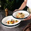 Dishes & Plates Household Ceramic Tableware Dinner Plate Snack Set Restaurant Pasta Steak 8-inch CN(Origin)