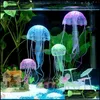 Autre Maison Jardin Effet Lumineux Artificiel Méduse Aquarium Décoration Aquarium Sous-Marin Ornement Lumineux Paysage Aquatique 10X22Cm