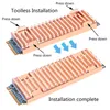 Ventilateurs Refroidissements Pur Cuivre Radiateur Refroidisseur Dissipateur Thermique Conducteur Adhésif Pour M.2 NGFF 2280 PCI-E NVME SSD Épais 8mm PS5 2022