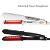 Cadeau 2 inch plaat keramische infraroodzorg flat iron professioneel stoomhaargangen krullens salon spray jurkening styling 220727