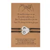 Charm Bracelets PCS/Set Friendship Bracelet for Women Girls 조정 가능한 수제 브레이드 밧줄 블루 아이 하트 자매 커플 보석 Giftcharm