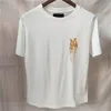 Camiseta masculina com decote em O para camiseta simples para verão casual com estampa de letras de marca masculina camiseta de manga curta social club roupa masculina de alta qualidade