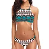 Africano retro padrão geométrico mulheres maiô bikini 2 peça maiô push up sling e calcinha chegada senhoras swimwear 220616