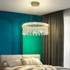 Pendant Lamps Living Room Round Chandelier Gold Led Indoor Light Fixture Modern Bedroom Hanging Lamp Luxury House Decoration Cristal Lustre