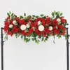 9 색 장식 꽃 100cm DIY 웨딩 꽃 벽 배열 용품 실크 모란 장미 인공 행 장식 철 아치 배경 의식 장식