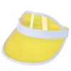 Renkler Yaz Kadın Erkekler Renk Şeffaf Boş Üst Plastik Pvc Ekran Güneş Kapağı Golf Partisi Spor Tenis Şapkası 220627