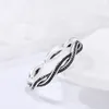 Cluster Rings Trendy 925 Sterling Silver For Women Simple Interweaving Thai Ring Jewelry Girl Party Accessories GiftsCluster Wynn22