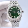 フルダイヤモンドウォッチメンオートマチックメカニカルムーブメント41mmサファイアデザイナーウォッチダイヤモンドベゼル904Lステンレス鋼防水高品質の腕時計
